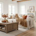 Caramel Chevron Faux Fur & Sherpa Throw Blanket