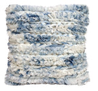 Blue & Ivory Plush Textured Throw Pillow – 22″