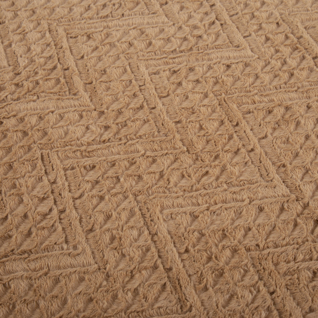 Caramel Chevron Faux Fur & Sherpa Throw Blanket