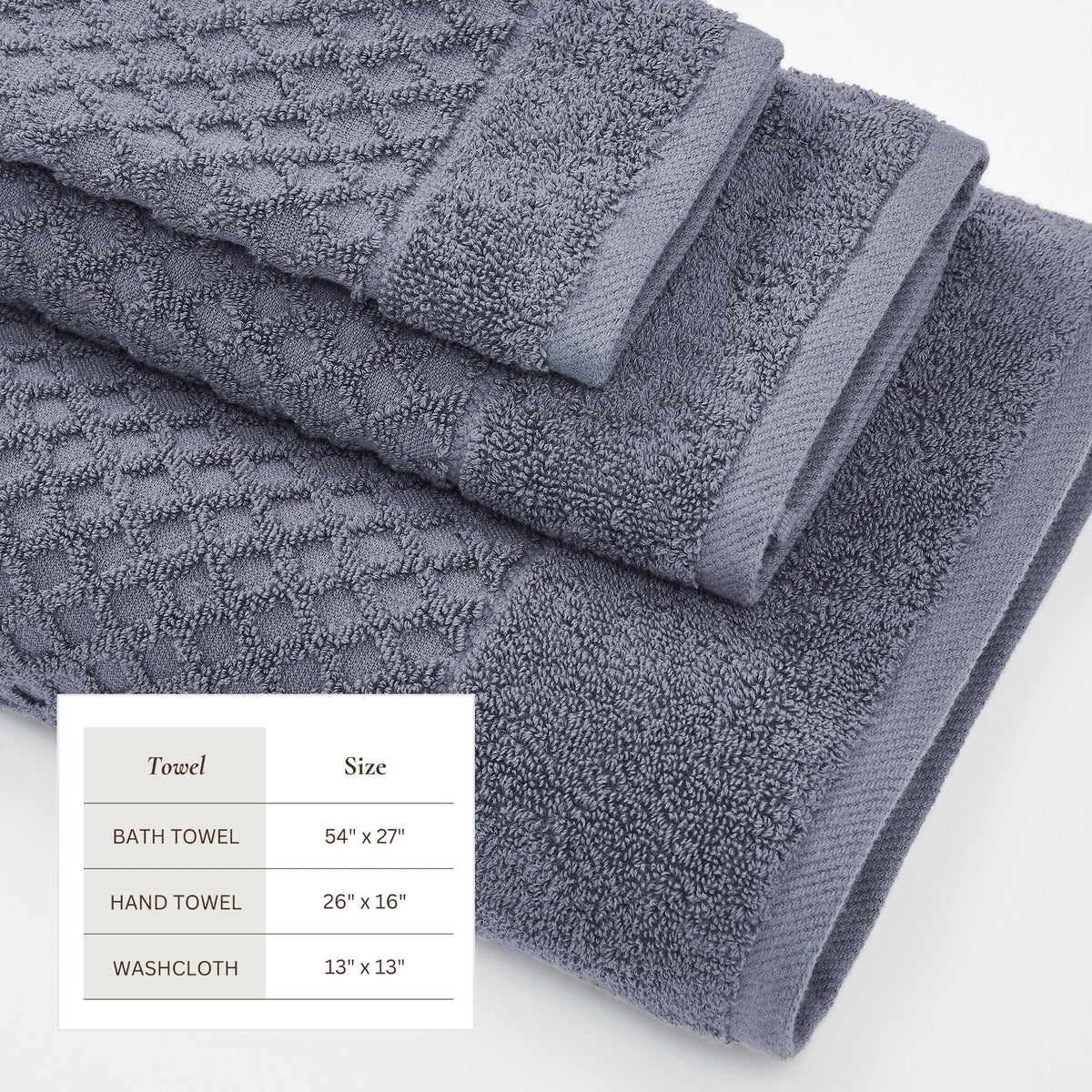 Grayson Cotton Diamond Bath Towel Collection