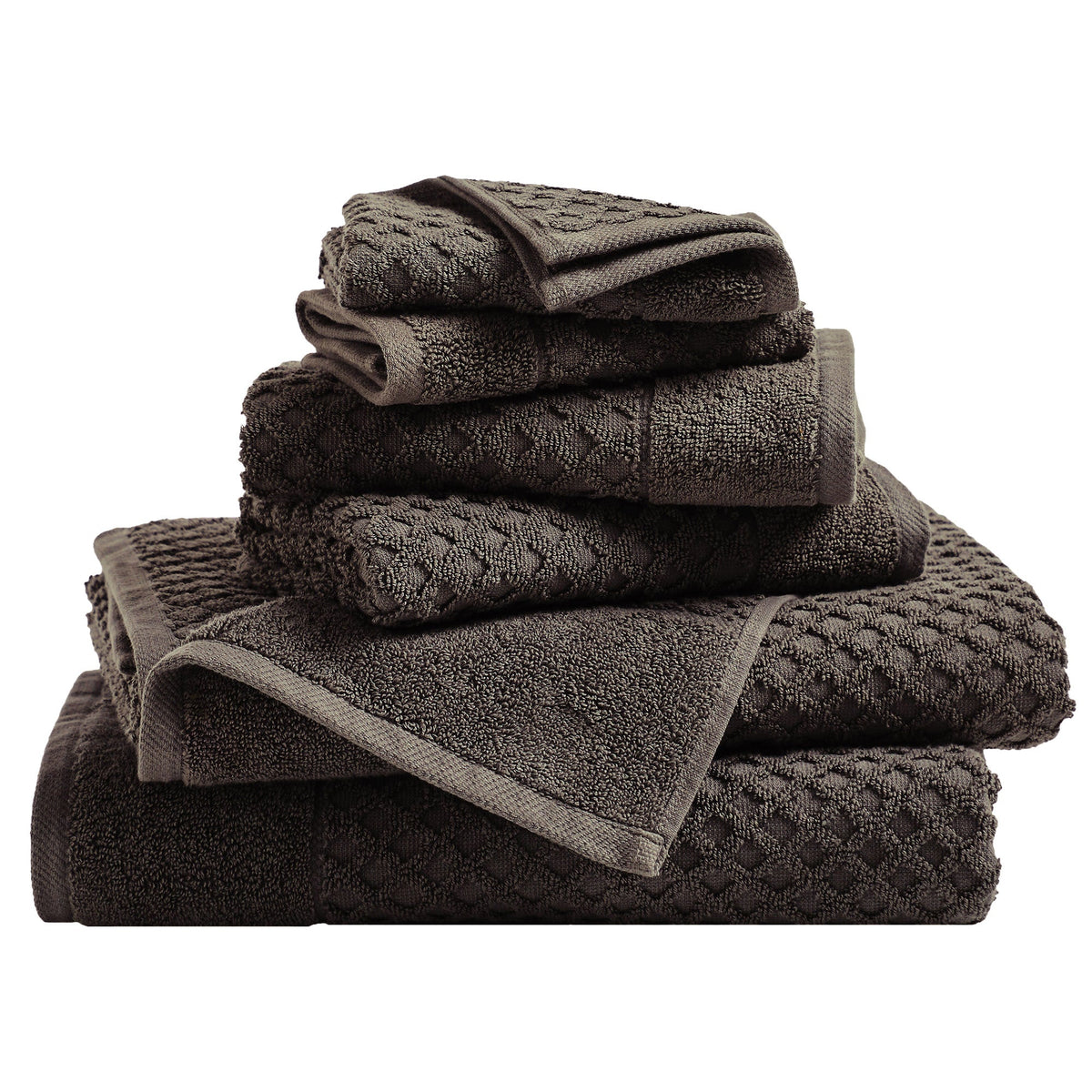 Grayson Cotton Diamond Bath Towel Collection