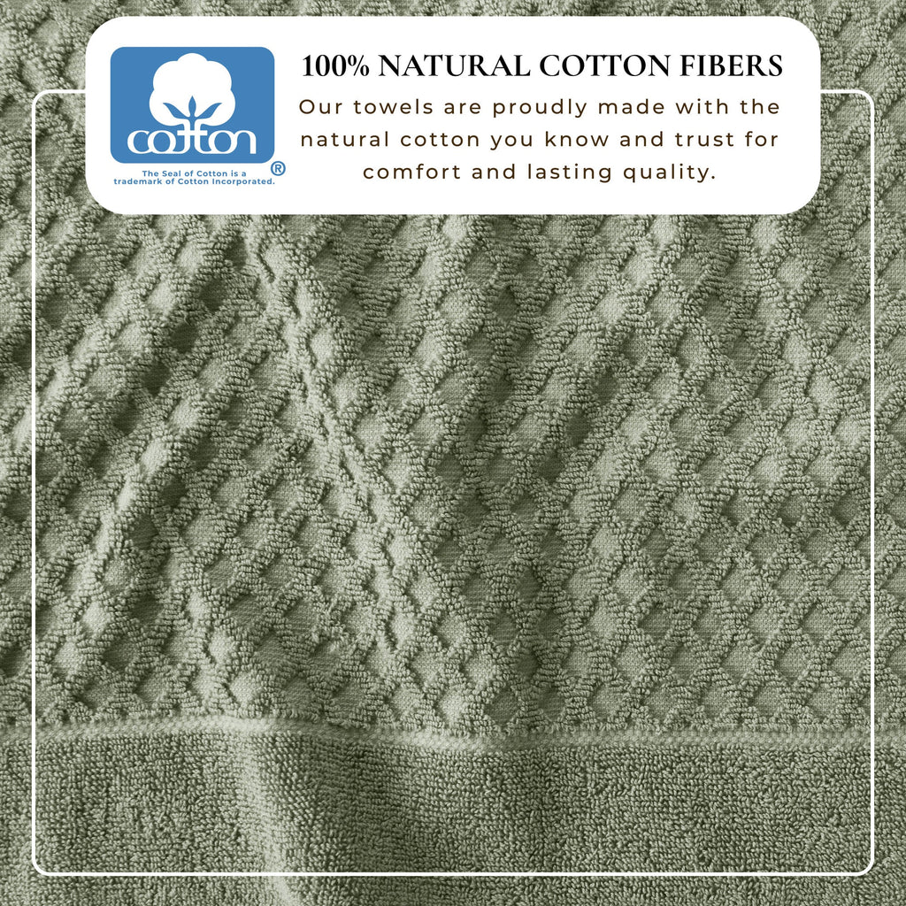 Grayson Cotton Diamond Bath Towel Collection