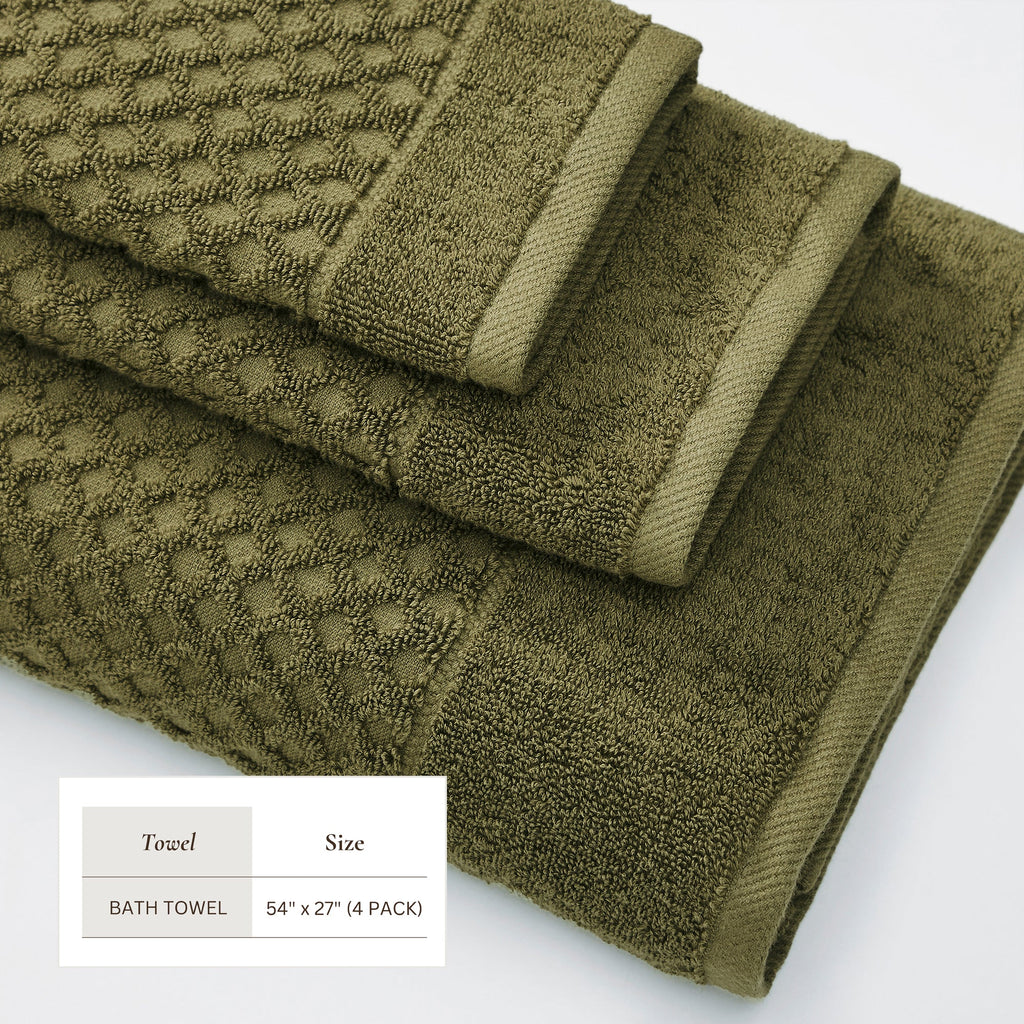 Grayson Cotton Diamond Bath Towel Collection