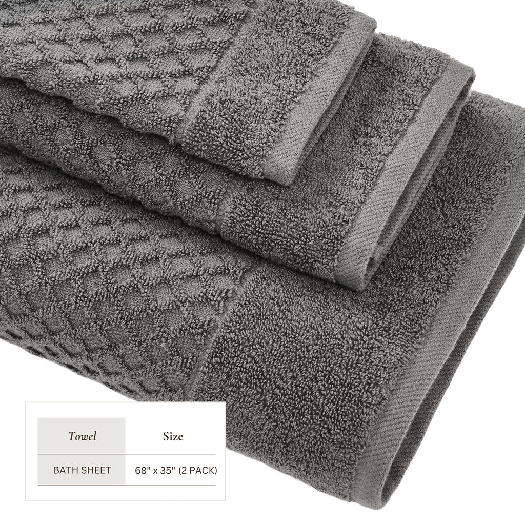 Grayson Cotton Diamond Bath Towel Collection
