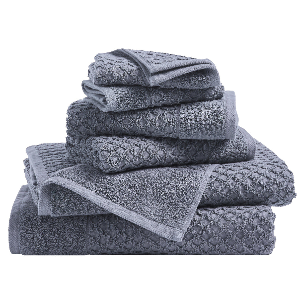 Grayson Cotton Diamond Bath Towel Collection