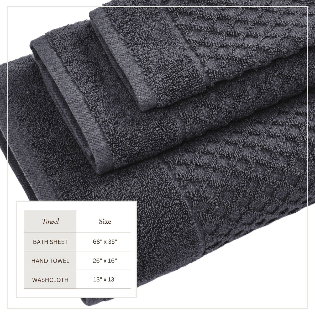 Grayson Cotton Diamond Bath Towel Collection