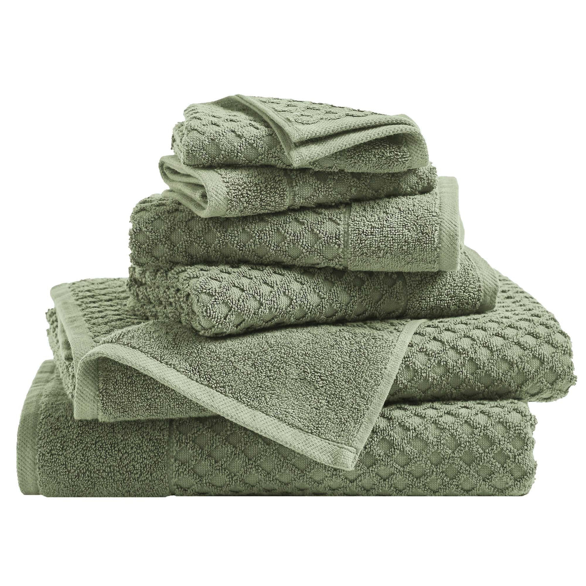 Grayson Cotton Diamond Bath Towel Collection