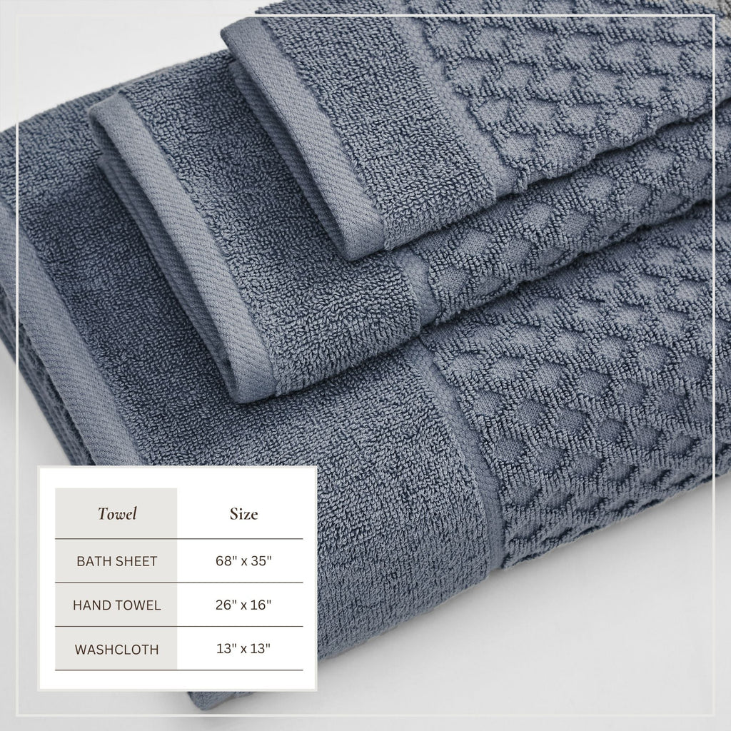 Grayson Cotton Diamond Bath Towel Collection