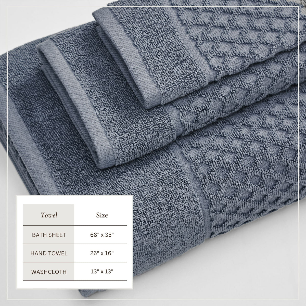 Grayson Cotton Diamond Bath Towel Collection