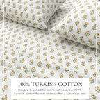Turkish Cotton Floral  Flannel Sheet Set