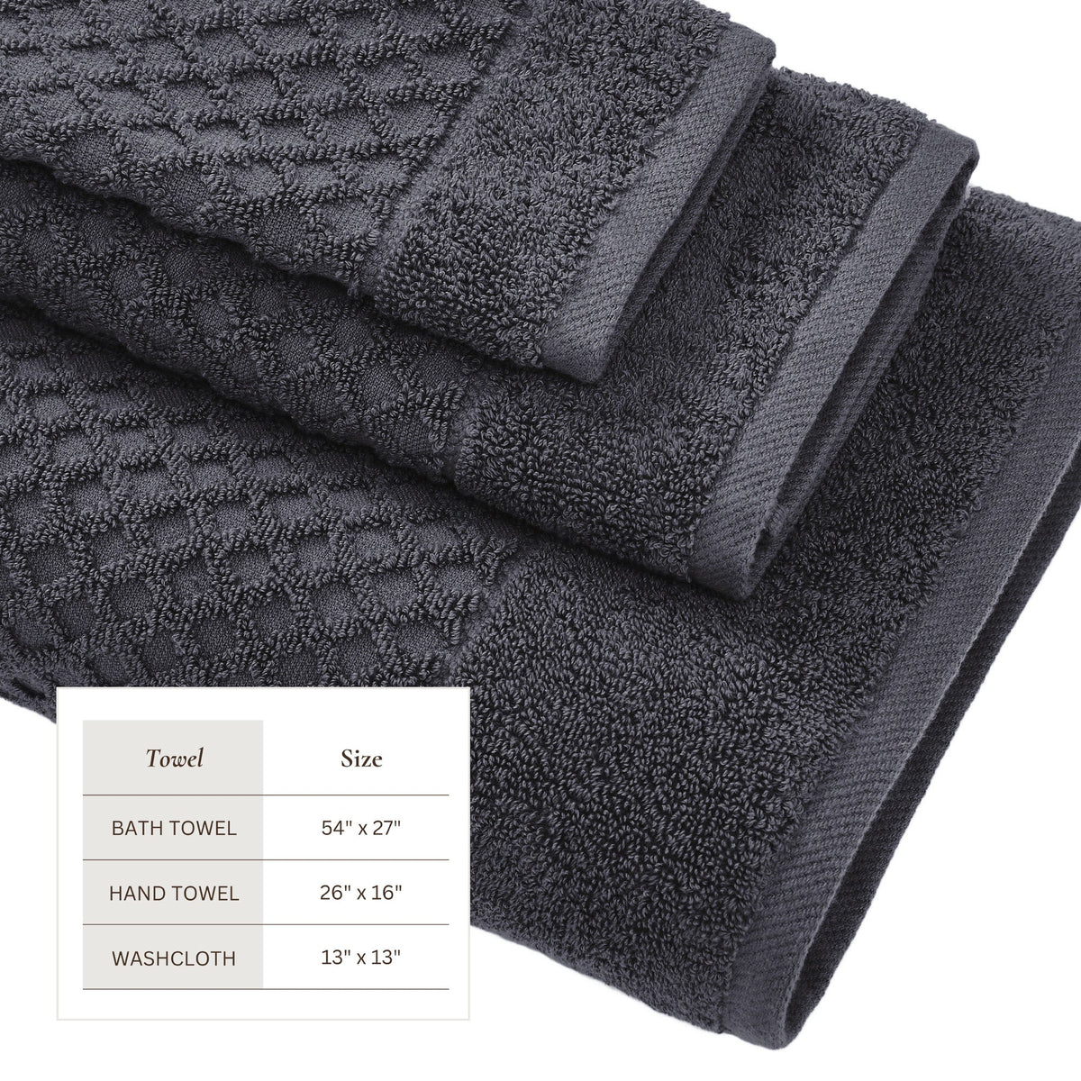 Grayson Cotton Diamond Bath Towel Collection