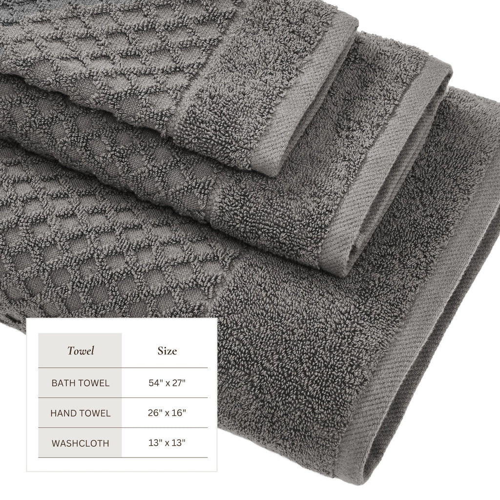Grayson Cotton Diamond Bath Towel Collection