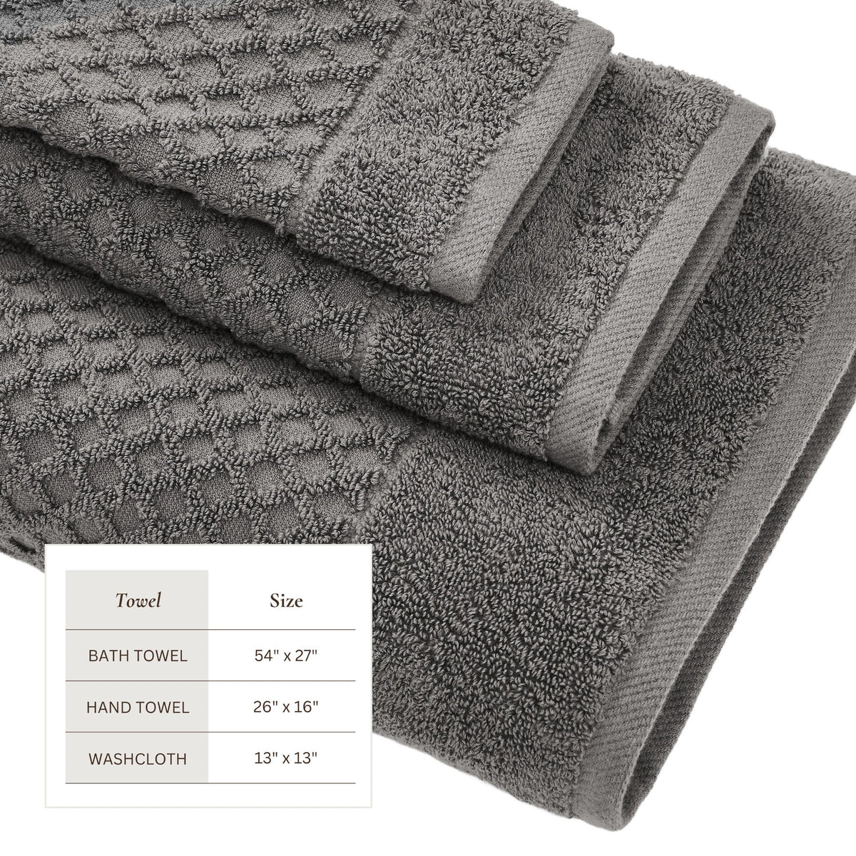 Grayson Cotton Diamond Bath Towel Collection