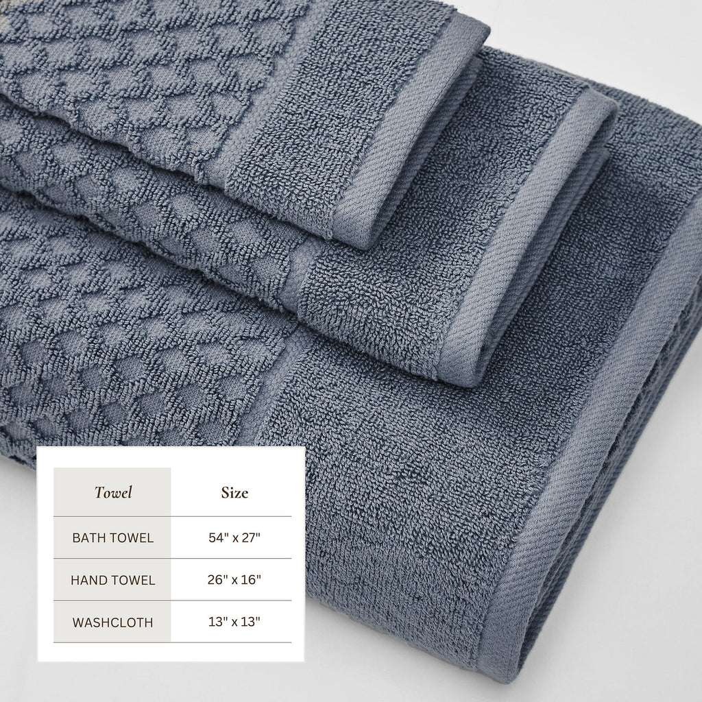 Grayson Cotton Diamond Bath Towel Collection