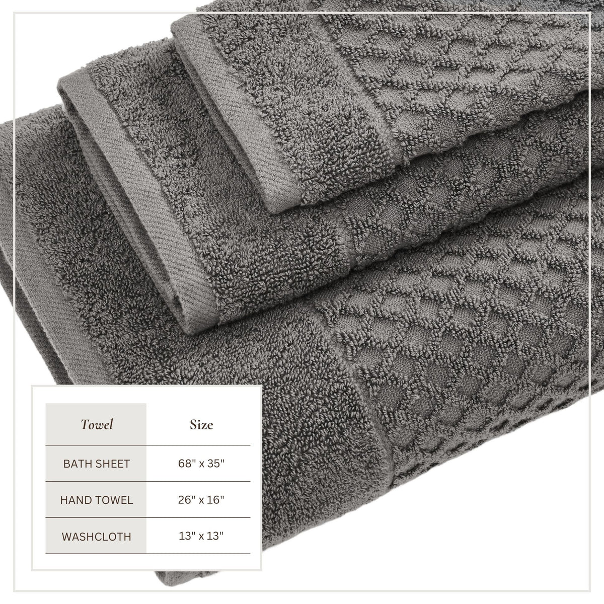 Grayson Cotton Diamond Bath Towel Collection