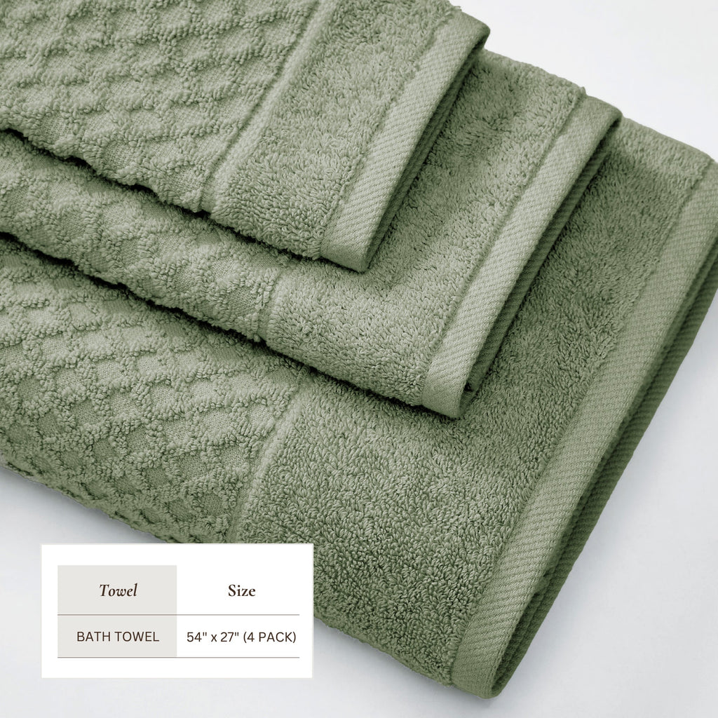 Grayson Cotton Diamond Bath Towel Collection