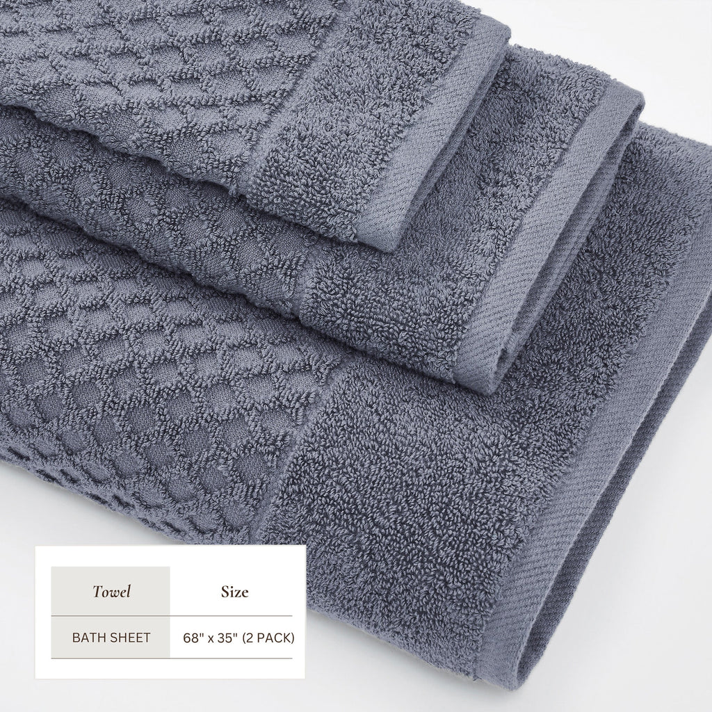 Grayson Cotton Diamond Bath Towel Collection