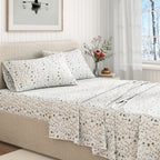 Turkish Cotton Floral  Flannel Sheet Set