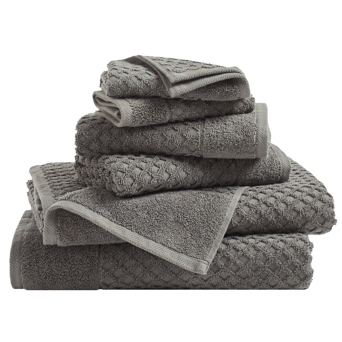 Grayson Cotton Diamond Bath Towel Collection