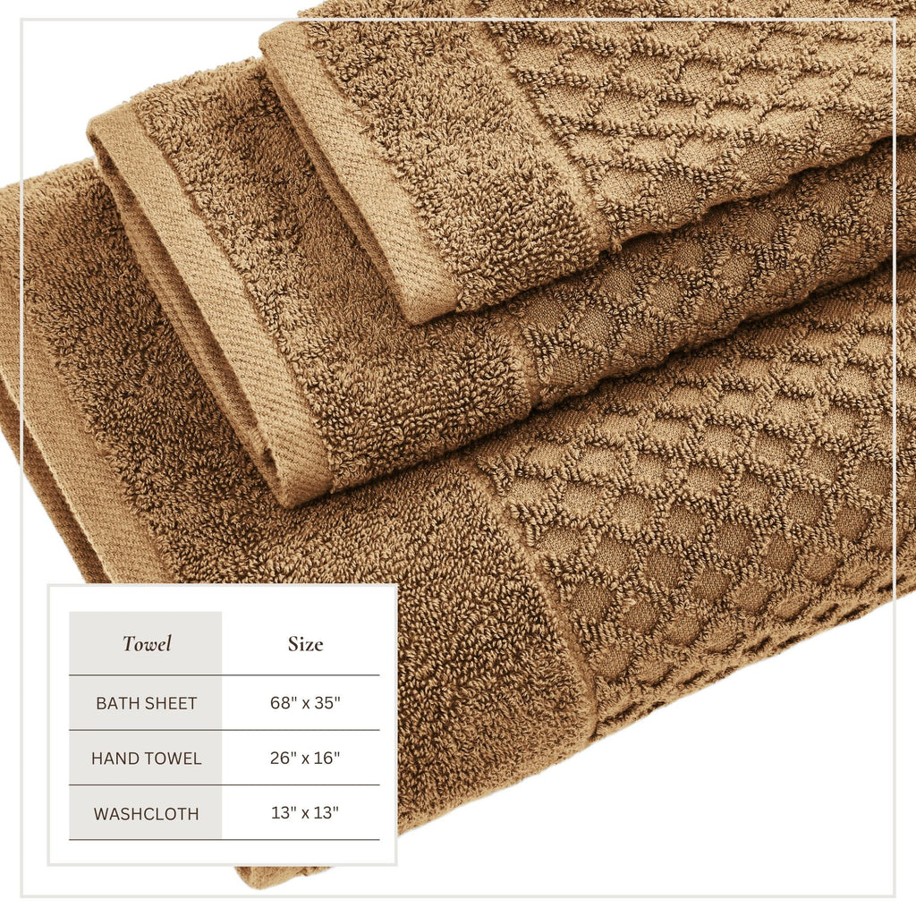 Grayson Cotton Diamond Bath Towel Collection