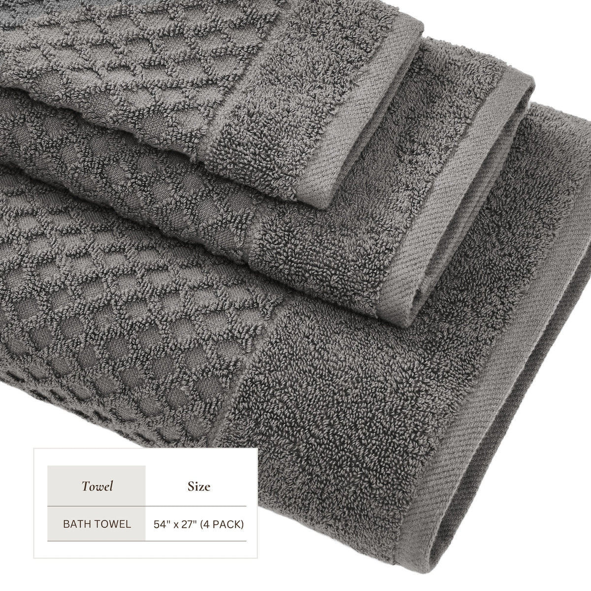 Grayson Cotton Diamond Bath Towel Collection